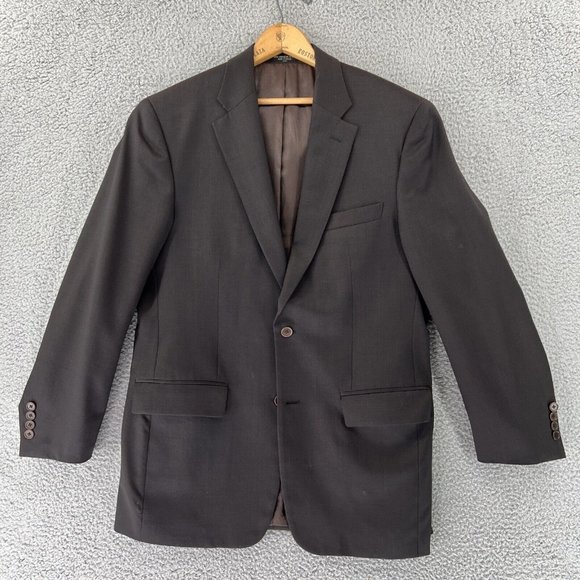 JOHN VARVATOS Mens‎ 40R 2-Button Brown Sports Coat Single Needle Premium Tailor - Picture 1 of 12